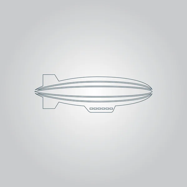 Luchtschip pictogram — Stockvector