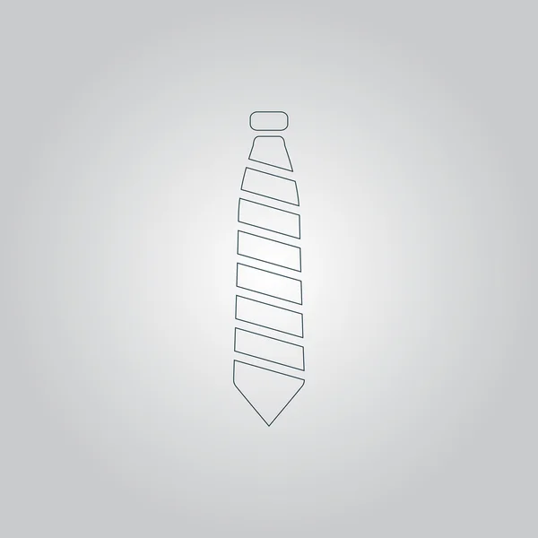 Pictograma cravată dungi — Vector de stoc