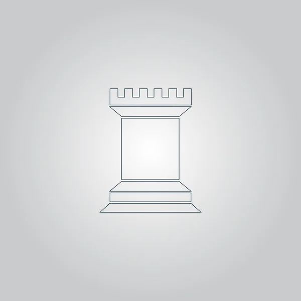 Icono de torre de ajedrez — Vector de stock