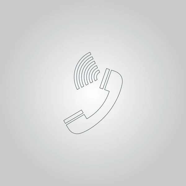 Ton aus dem Hörer - Telefon-Symbol — Stockvektor