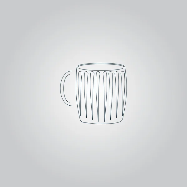 Boş bira bardağı vektör çizim. — Stok Vektör