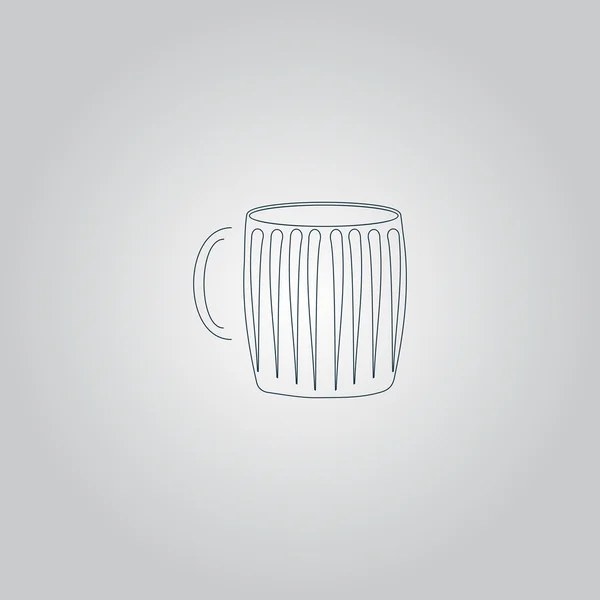 Vector illustration of empty beer mug. — Stock Vector