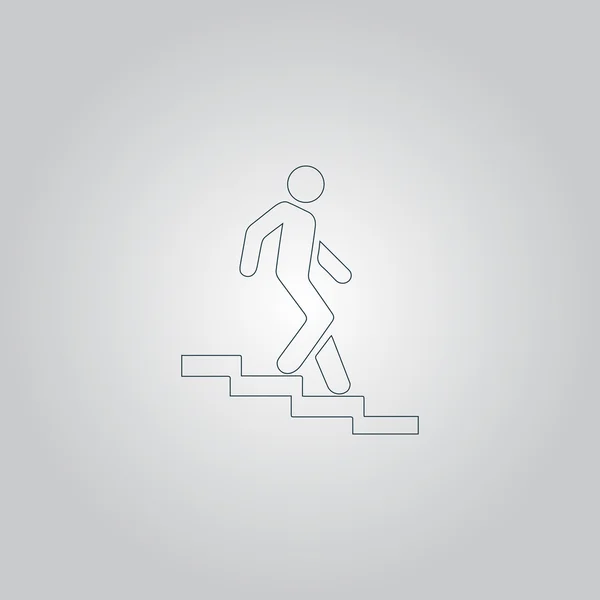 Symbole de l'escalier en bas — Image vectorielle