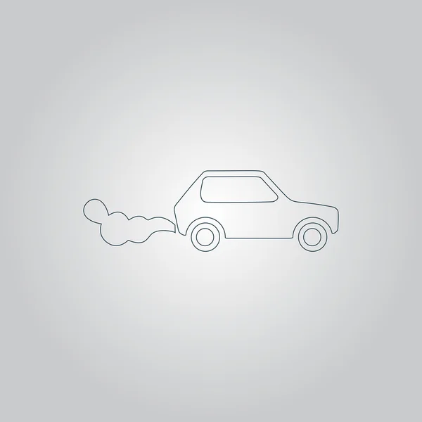 El coche emite dióxido de carbono — Vector de stock
