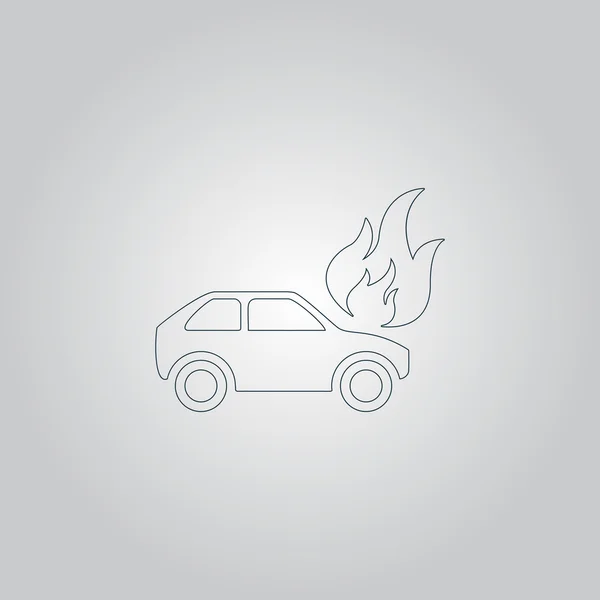 Carro ícone de fogo —  Vetores de Stock