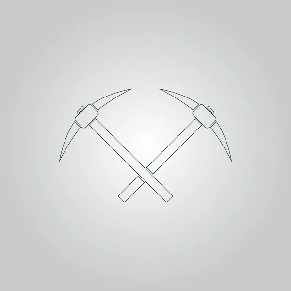 Знак скрещённого ледокола. два ледоруба — стоковый вектор