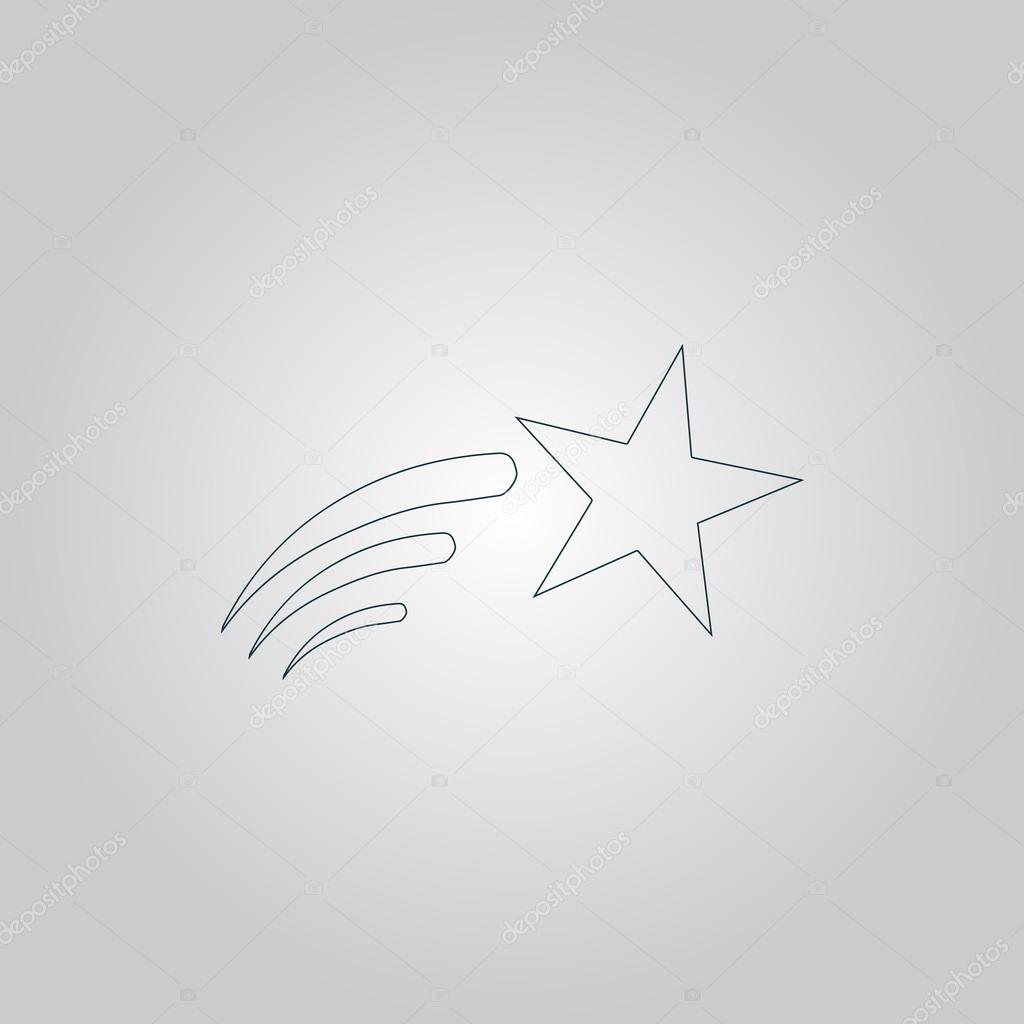 Shooting star vector icon