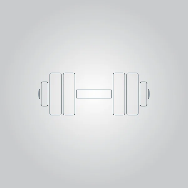 Dumbbell vector pictogram — Stockvector