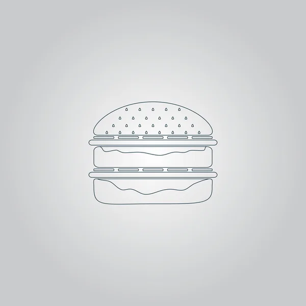 Hamburger pókháló ikon — Stock Vector