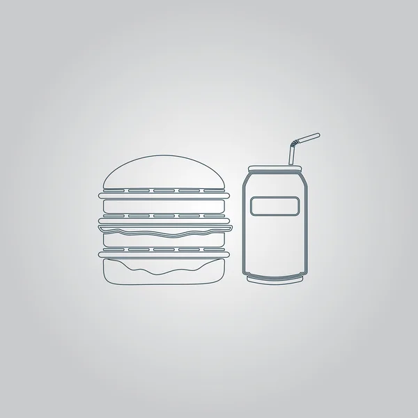 Fast food icon — Stock Vector