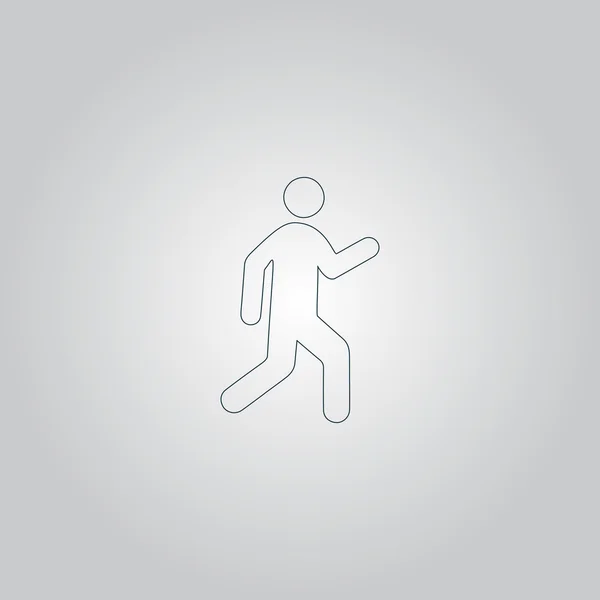 Man walk icon vector — Stock Vector