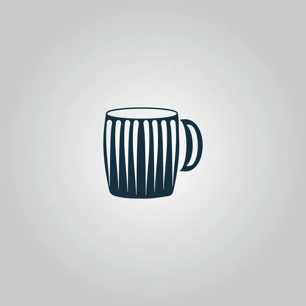 Ilustración vectorial de taza de cerveza vacía . — Vector de stock