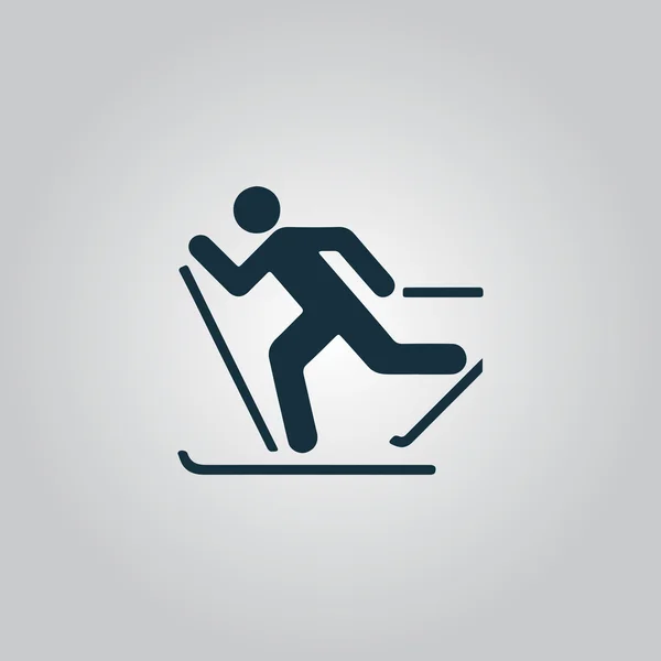 Icône vectorielle de ski — Image vectorielle