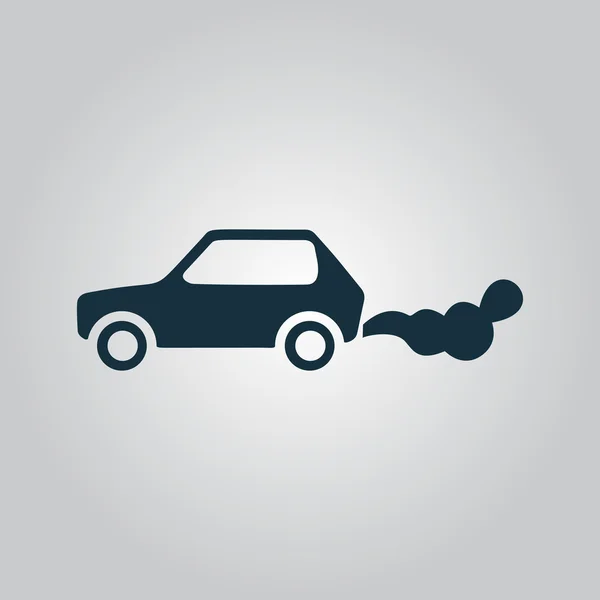 車が二酸化炭素を排出します。 — ストックベクタ