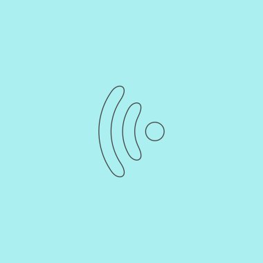 Kablosuz ikon, vektör illüstrasyonu. düz tasarım biçimi