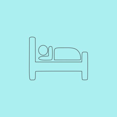 otel tek simge. vektör çizim.