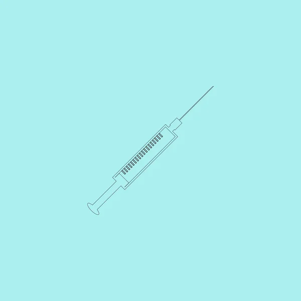 Syringe - Flat icon isolated. Vector — Stock Vector