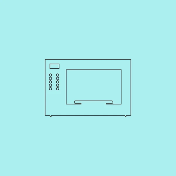 Magnetron oven icoon-, teken- en knop — Stockvector