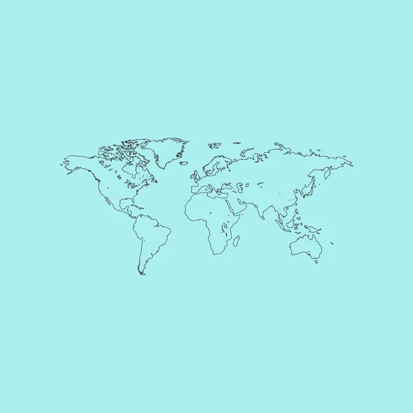 Mapa del mundo — Vector de stock