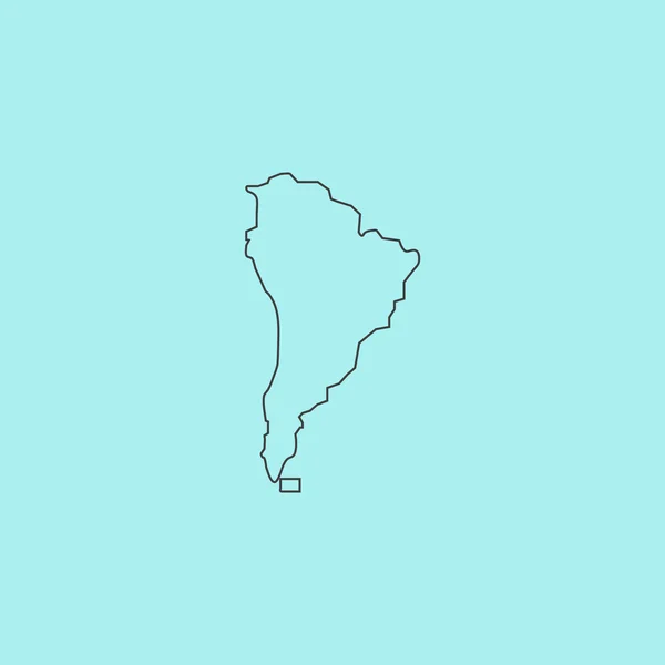 Χάρτης της Νότιας Αμερικής — Διανυσματικό Αρχείο