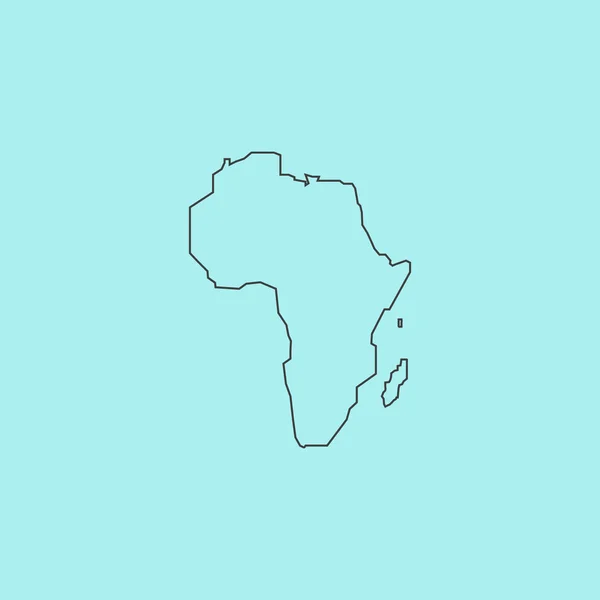 Африка Карта - Изолированный вектор — стоковый вектор