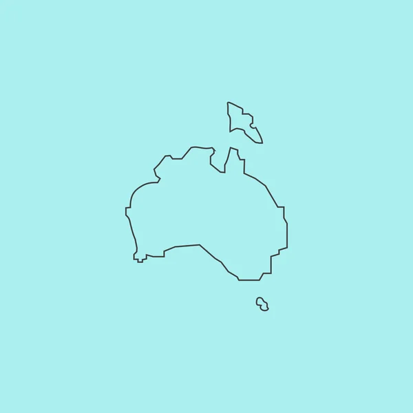 Hoge vector kaart - Australie — Stockvector