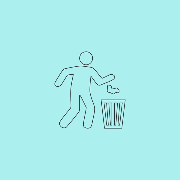 Symbole bin sur fond — Image vectorielle