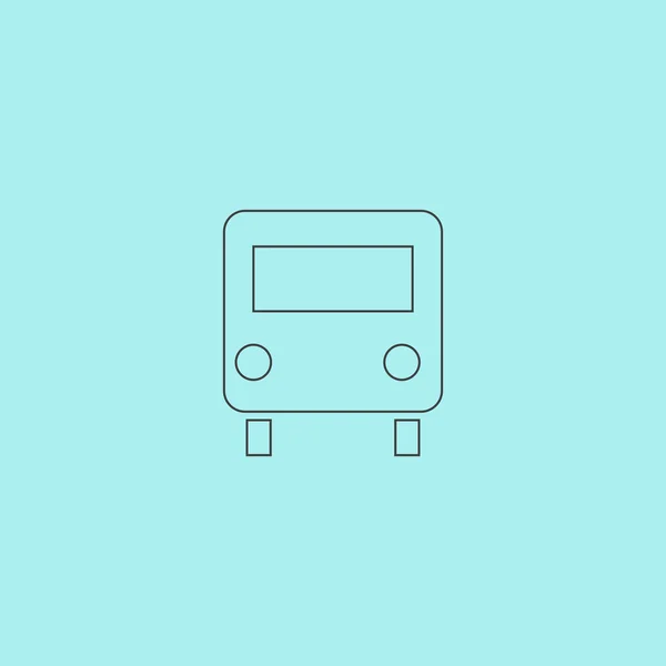Otobüs simgesi, vektör illüstrasyonu. Düz tasarım biçimi — Stok Vektör