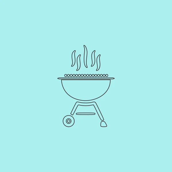 Barbecue grill menu icône vectoriel illustration — Image vectorielle