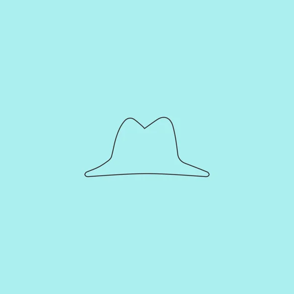 Hombres sombrero vector icono — Vector de stock