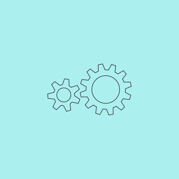 Two gears icon — Stock Vector