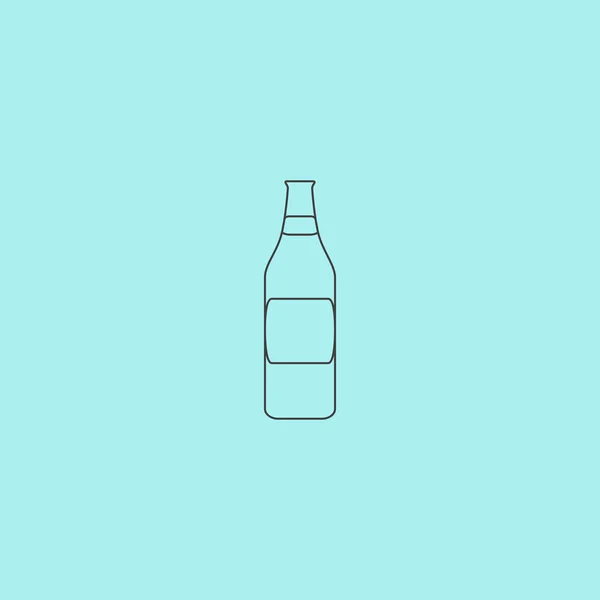 Бутылка пива - векторная иллюстрация — стоковый вектор