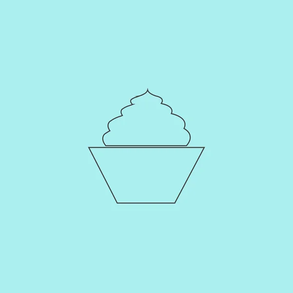 Cupcake, icona web. Design vettoriale — Vettoriale Stock