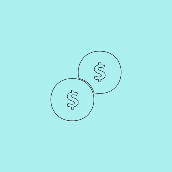 Dollars money coin icon - Vector — Stock Vector