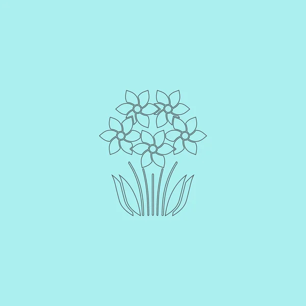 Icono de flor de arbusto. Ilustración vectorial — Vector de stock