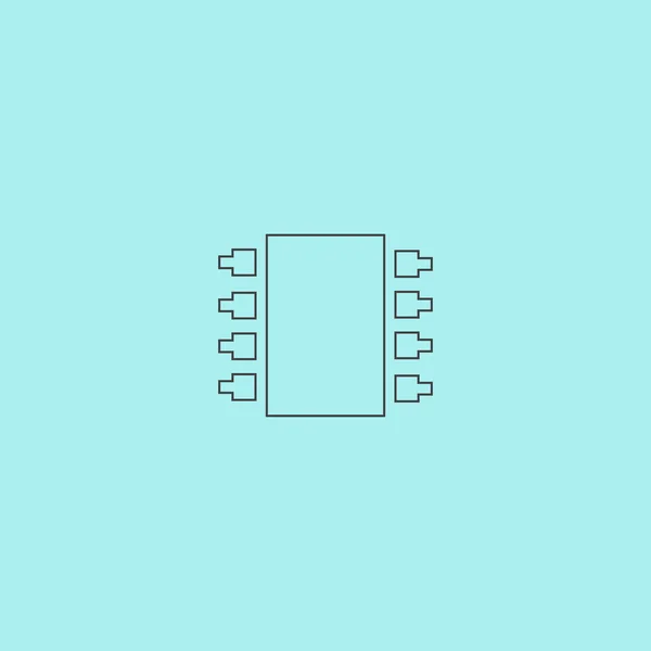Mikrochip ikon. Vektor illustration. — Stock vektor