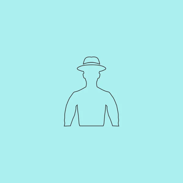 Homem no chapéu avatar — Vetor de Stock