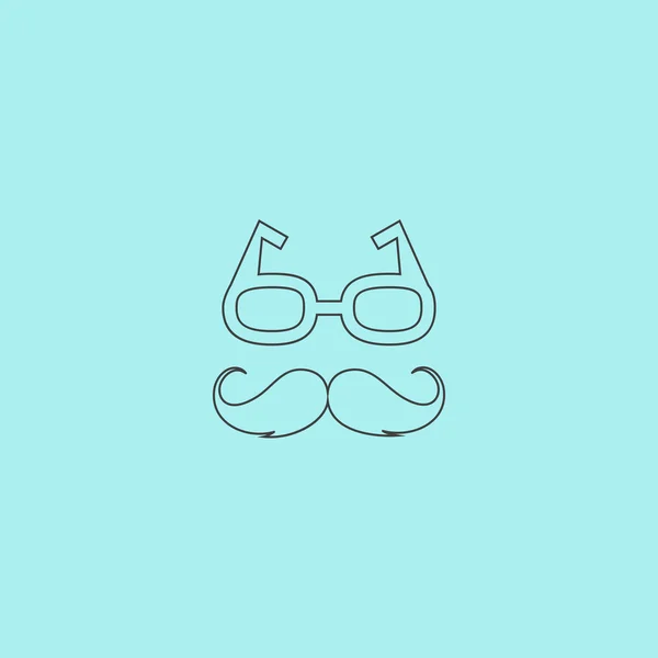 Óculos de nerd e bigodes —  Vetores de Stock