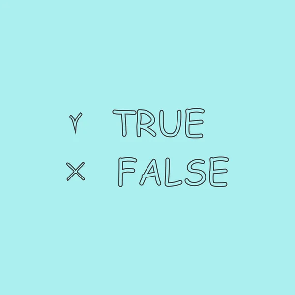 True and False icon — Stock Vector