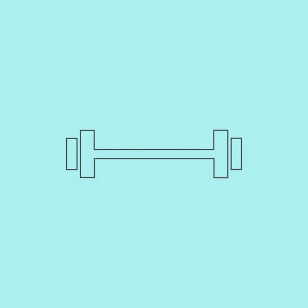 Barbell - Icône unique — Image vectorielle