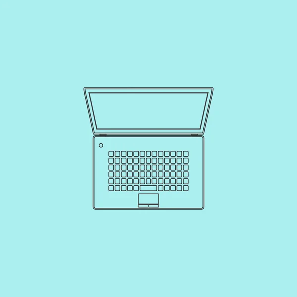 Illustration mit Laptop-Symbol — Stockvektor