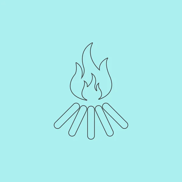 Feuer-Vektor-Symbol — Stockvektor