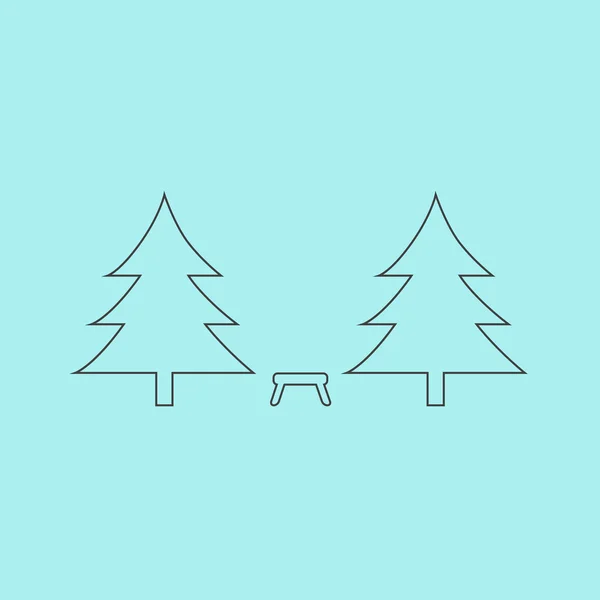 Camping bland träden — Stock vektor