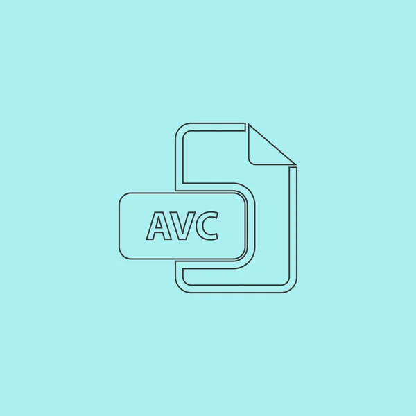 Ikona souboru AVC. Plochá vector ilustrátor — Stockový vektor