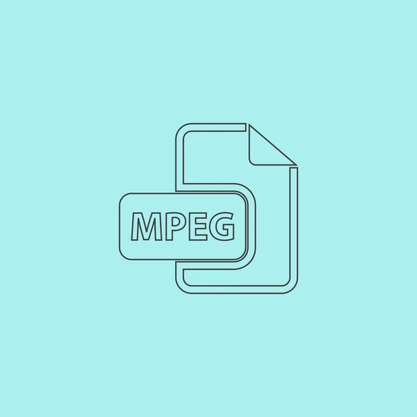 MPEG video souboru příponu ikonu vektor. — Stockový vektor