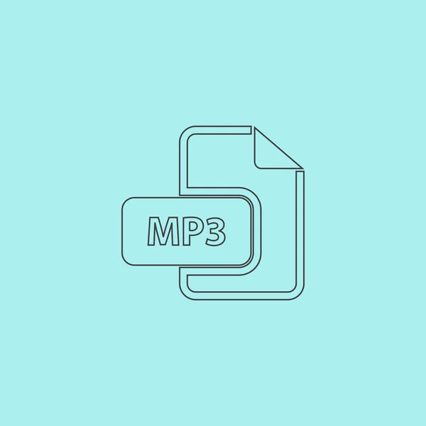 Mp3 오디오 파일 확장자 아이콘. — 스톡 벡터