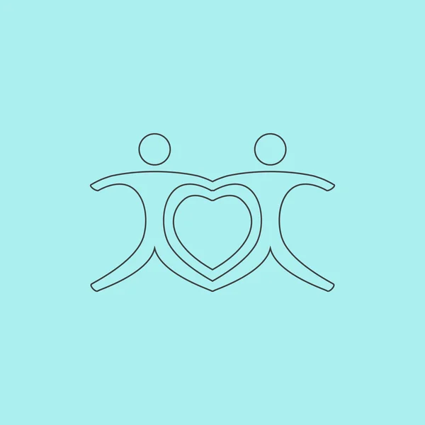 Amar a la gente - corazón — Vector de stock