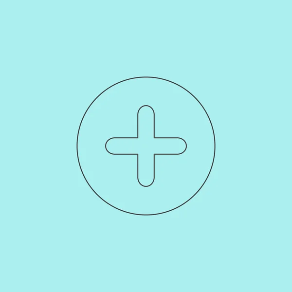 Plus circle icon — Stock Vector