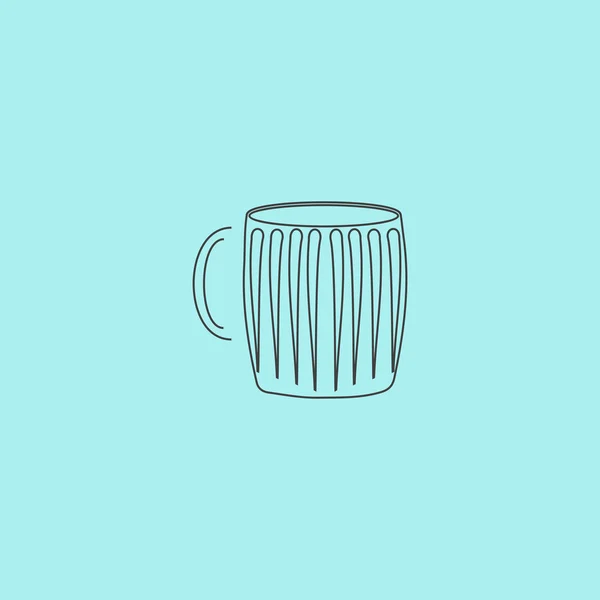 Ilustración vectorial de taza de cerveza vacía . — Archivo Imágenes Vectoriales