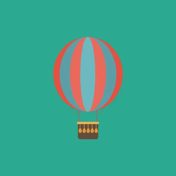 Ballongen resa, spindelväv ikonen, tecken och knappen — Stock vektor